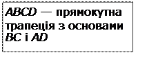 Подпись: ABCD — прямокутна трапеція з основами ВС і AD